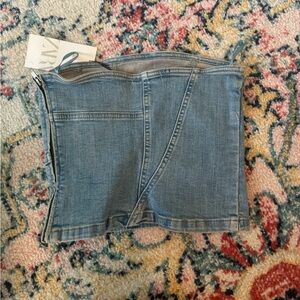 zara strapless shirt